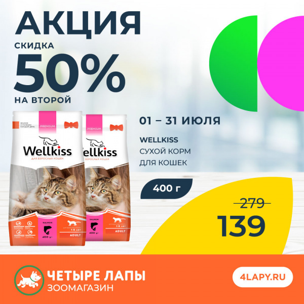 Discount on dry food Wellkiss